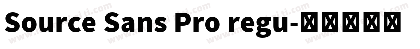Source Sans Pro regu字体转换